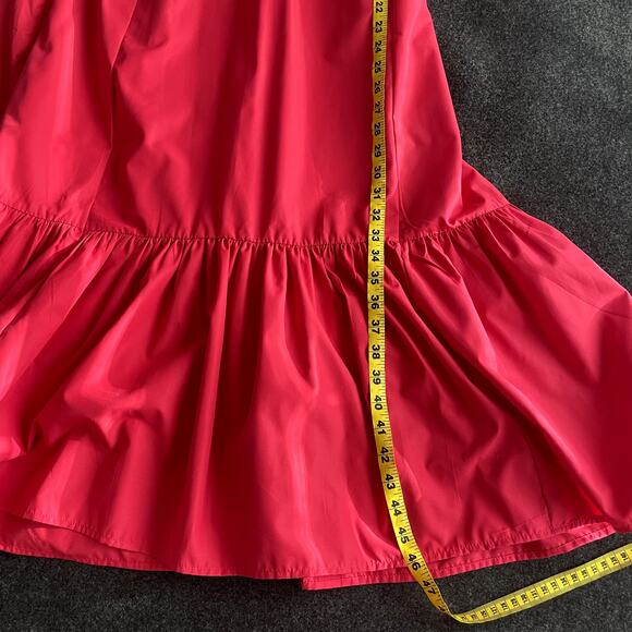 Abercrombie & Fitch Fluter Sleeve Tiered Dress M Pink - Picture 16 of 16